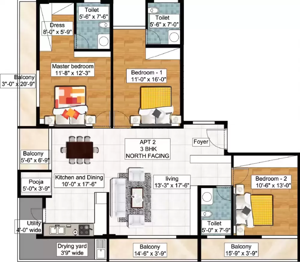 Floor plan for Rajarajeshware Prashanti Balu Enclave
